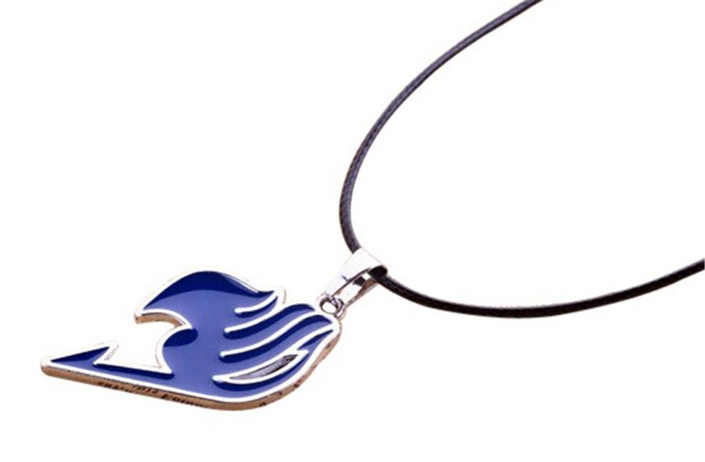 Fairy Tail Natsu Dragneel Guild Symbol Copper Metal Pendant Necklace (Blue)