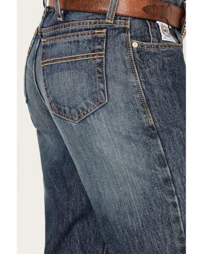 Cinch Men's White Label Relaxed Fit Jean, Dark Wash, 44W x 32L