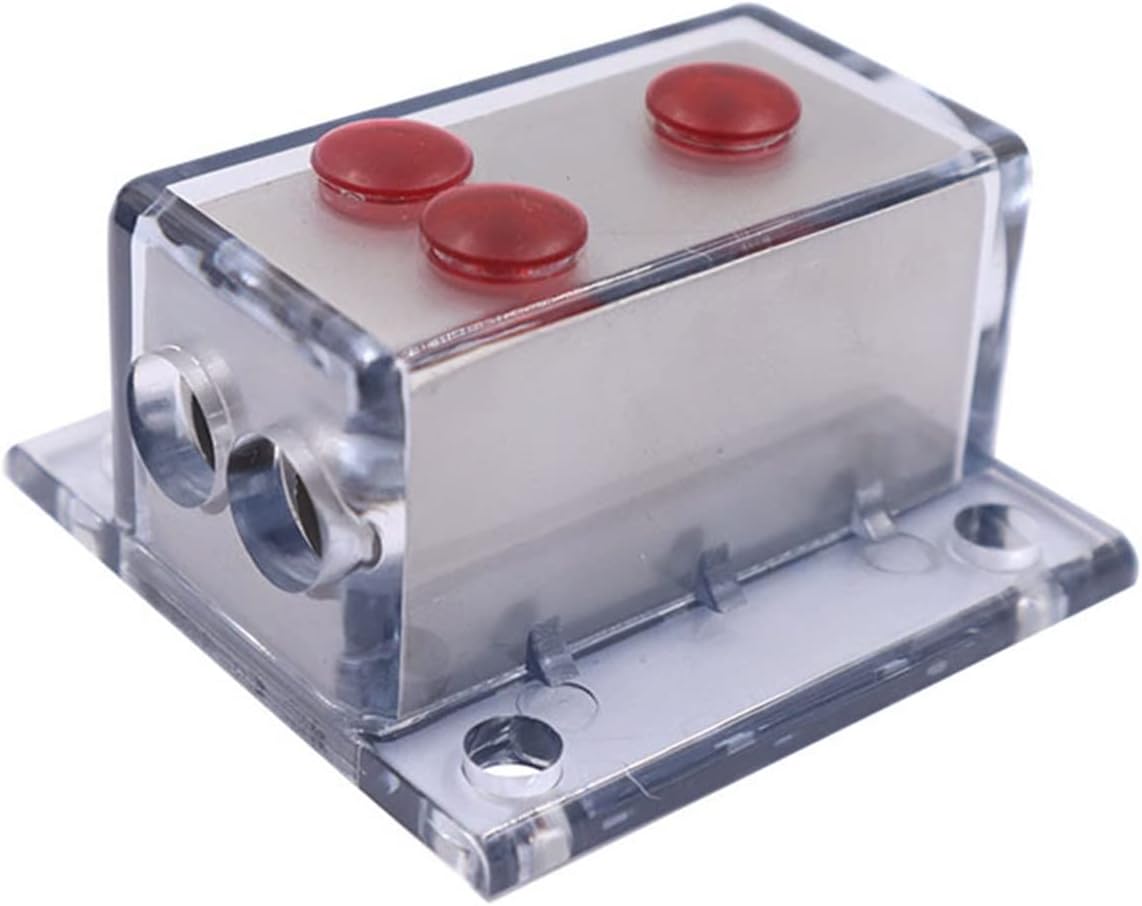 Car Audio Power Supply Distribution 1 * 4GA in 2 * 8GA Out Distribution Block Ground Box Junction Box High Temperature Resistance