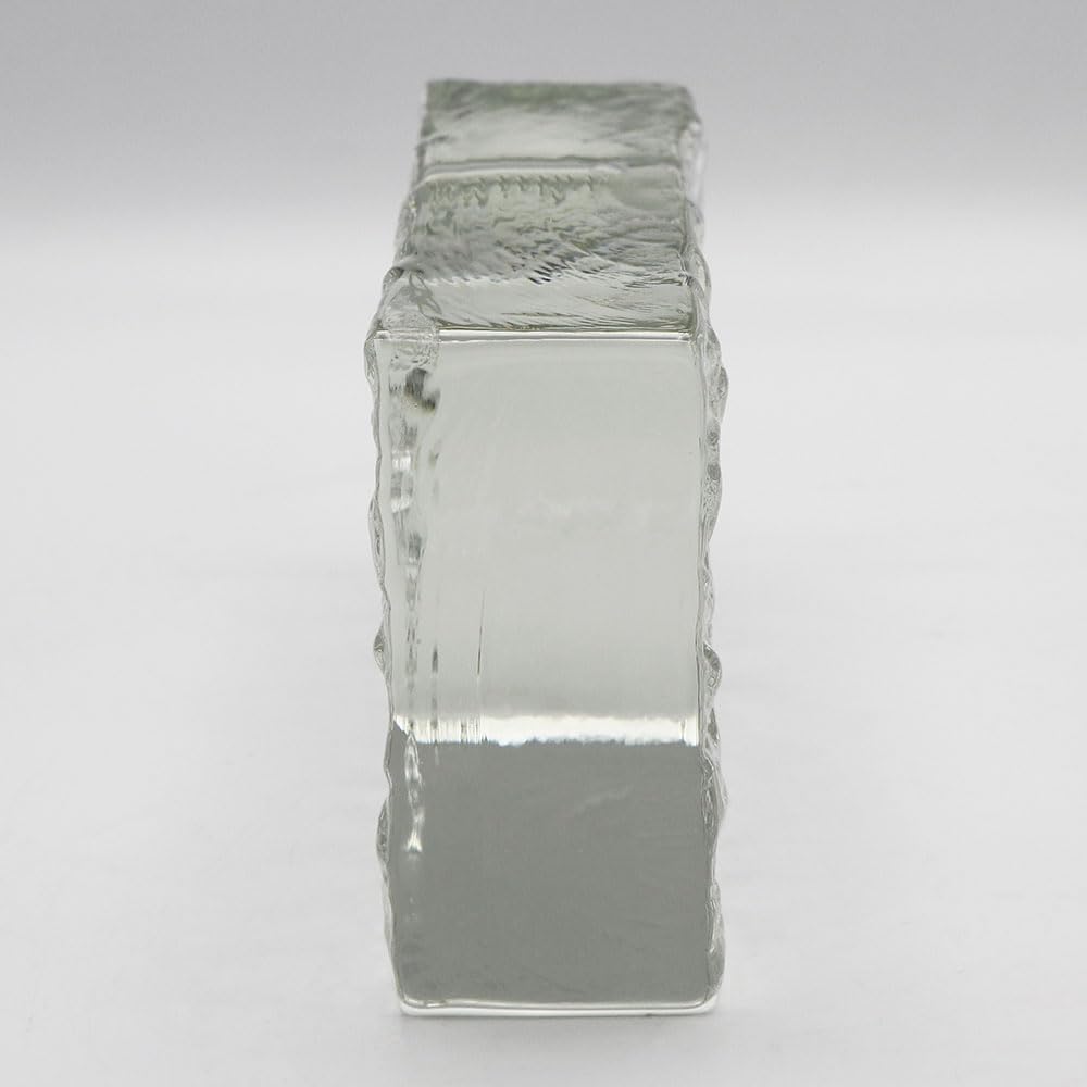 Fuchs Design Crystal Collection Rock - Mattone in vetro trasparente, ca. 20 x 10 x 5 cm