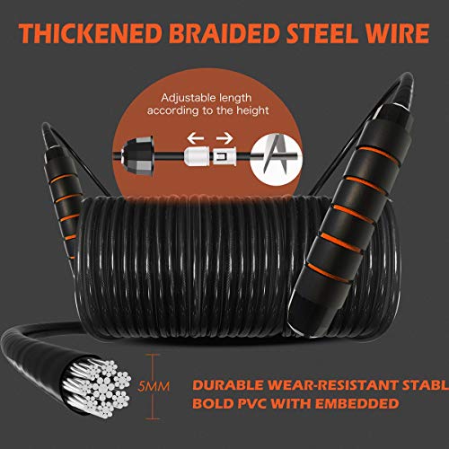 image for Jurgen K Jump Rope,Jump Ropes for Fitness,Weighted Jump Rope Workout f