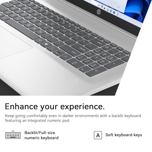 Image of HP 17 Inch Laptop Touchscreen Computer, 17.3 HD+ Business Laptop AI PC, Intel 10-Core 5, Customized 16GB /32GB /64GB RAM 1TB /2TB SSD, Windows 11 Pro, Backlit Keyboard, USB-C(Displayport), Glacier Silver