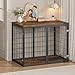 GOWE 47'' Dog Crate Dog Cage Furniture with 3 Doors,for Large & Medium Dogs.Rustic Brown