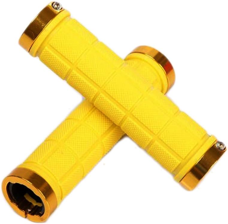 RIIPOO Bike Grips Double Locking Bike, Bicycle, Mountain Bike Handlebar Grips, Include 2 Handlebar Caps, Aluminum Alloy