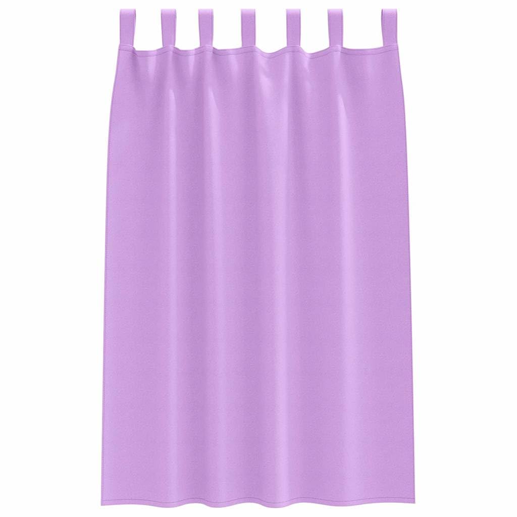 Verdunkelungs-Vorhänge mit Ringen 2 Stück lila 175 x 140 cm Polyester mit Blickdicht, Ösen und Schlaufen für Wohnzimmer Schlafzimmer Küche, vielseitige Aufhängung und Lichtkontrolle