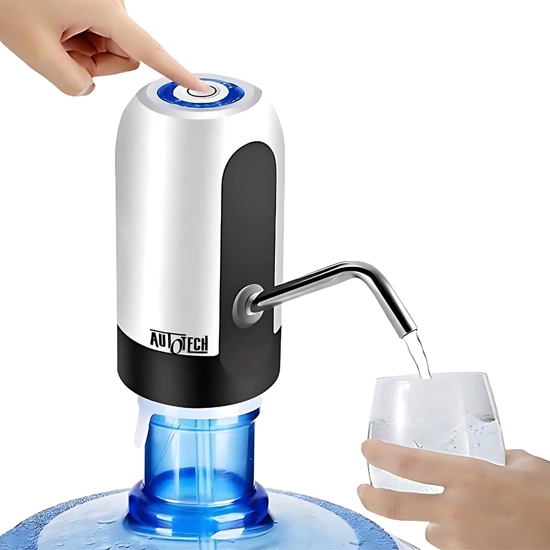 Wireless Water Can Dispenser Pump | USB Rechargeable 1200mAh Battery | Portable 20L Bottle Pump with Low Noise, High Efficiency Motor & One-Touch Operation