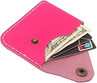 Vista 13 de Leather Card Holder Wallet, Compact Design with Slots for Cards and Cash (light brown)