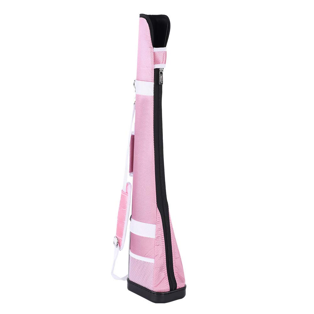 Kavolet Bolsa de almacenamiento portátil de nailon con parte inferior resistente al desgaste para 1-3 clubes, bolsillo con cremallera y correa, ideal para práctica y entrenamiento con diseño
