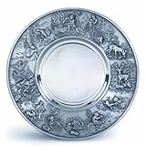 zinnteller mit Qualitätszertifikat Artina 10071 Wandteller Serie Jagd 24 cm Ø Zinnteller