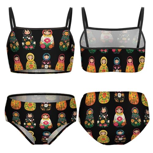 Matryoshka Russian-Nesting Doll Girls Swimsuits Two Piece Bikini Sets Beach Sport Swimwear Bathing Suit3