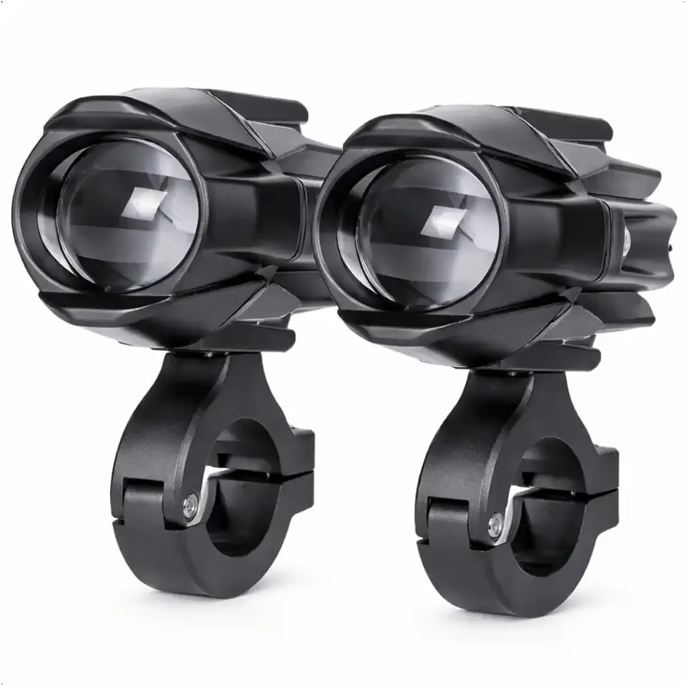 Par Mini Farol de Milha LED Stallion F12-MINI para Moto 60W Bicolor 6000K IP67