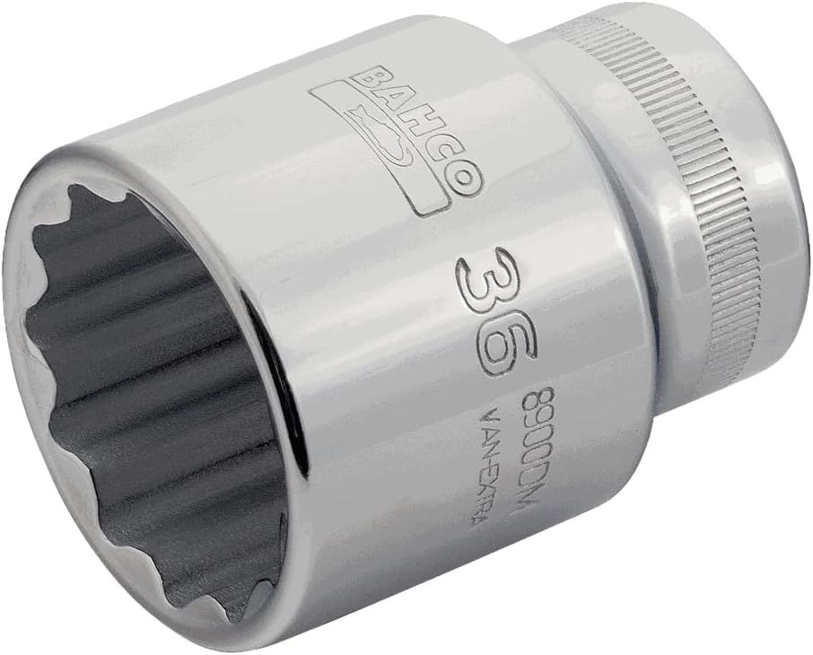Bahco 8900DM-30 BH8900DM-30 Standard Length Socket, Silver, 3/4-Inch Bi-Hex 30 mm
