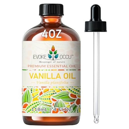 EVOKE OCCU Vanille ätherisches Öl 118ml, reines Vanilleöl für Aromatherapie Diffusor Massage Duft DIY Kerze Seife machen- 4 FL Oz