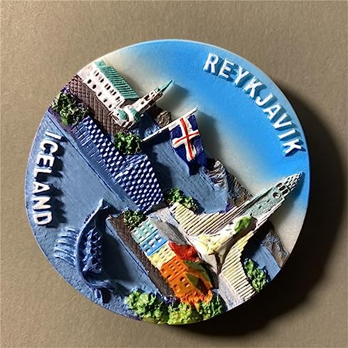 Imán Decorativo para Refrigerador Souvenir Reykjavik miniatura 4