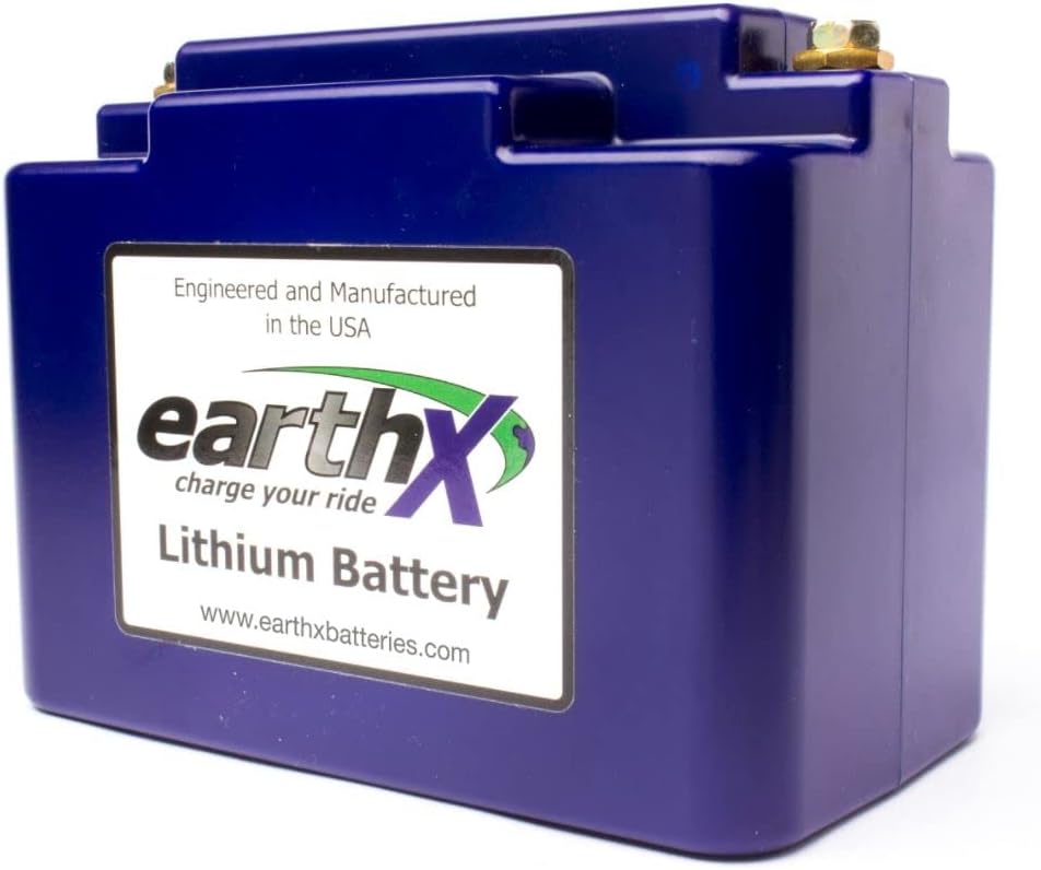 EarthX ETZ14C Lithium LiFePo4 Lightweight Battery for Snow Mobiles and Motorcycles - 2.5 Pounds 330CCA 6.8Ah compatible with Polaris Ski Doo BRP Yamaha Arctic Cat