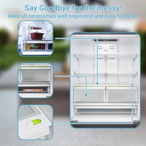 Smad DM-827WMU 22.5 Cu.Ft French Door Refrigerator Counterdepth Refrigerator Full Size Refrigerator thumb #4