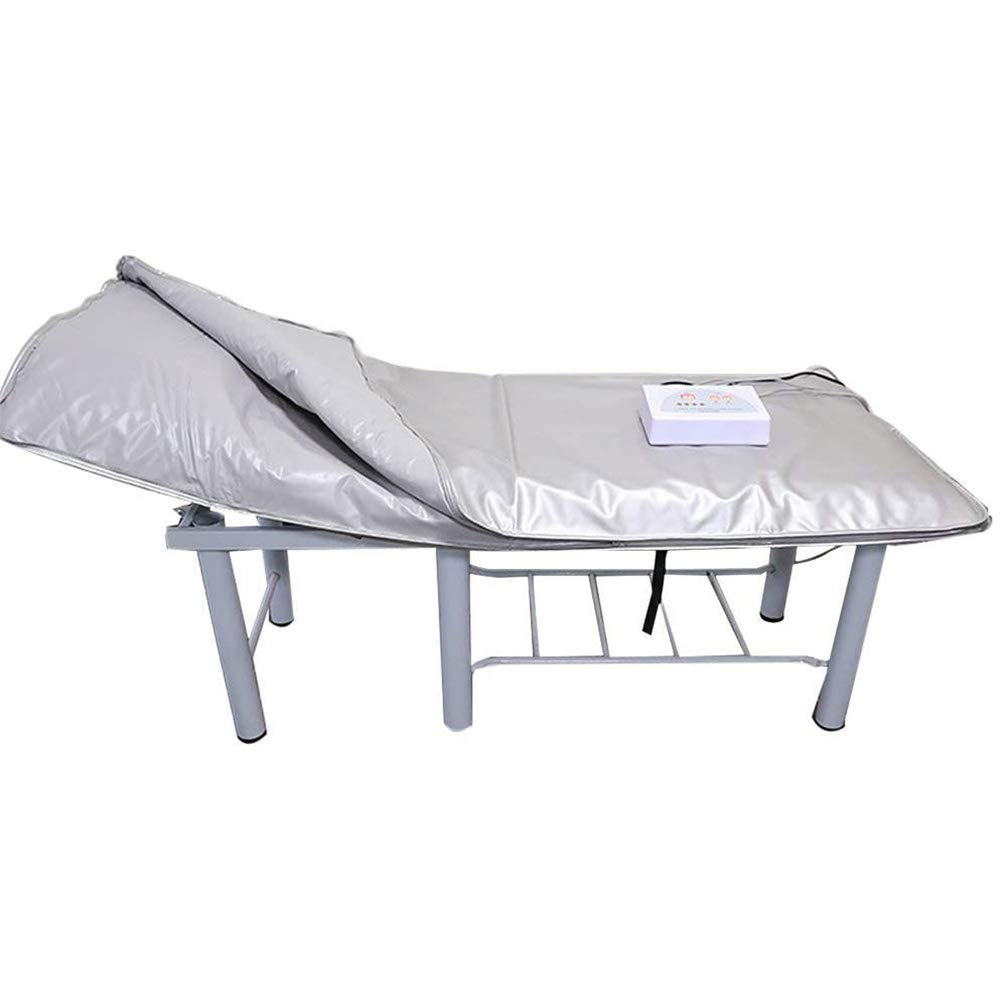 Manta Plateada para Sauna de Infrarrojos lejanos, Moldeador de Cuerpo, pérdida de Peso, Sauna, Manta Adelgazante, máquina de Terapia de desintoxicación para SPA Personal, 2 Zonas (A)
