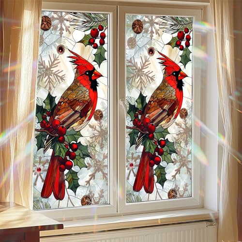 Vinilo Decorativo Navideño HOMETITUTE 17.7x39.3 pulg Pájaro Rojo miniatura 7