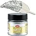 Produktbild Viva Decor Maya Gold 45ml (Silber) - Metallic-Acrylfarbe für kreative Werke auf Holz, Glas und Porzellan. Stoßfest, wischfest und wetterfest für glänzende Metall- / Metallic Effekte