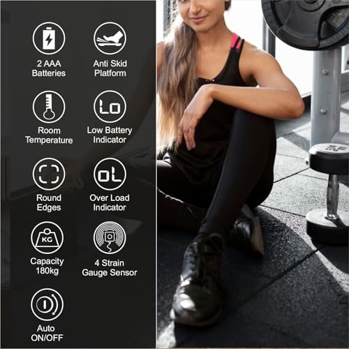 Image of Healthgenie Weight Machine for Body Weight Thick Tempered Glass LCD Display With 3 Years Warranty Weighing Scale Dawn Street