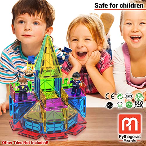 Magnetic Figures Set Of 4–Toddlers Community Action Toy People, Magnetic Tiles Expansion Pack For Boys And Girls – Educational Stem Toys Add On Sets Pilots, Flight Attended , Air Traffic Support #TOP6