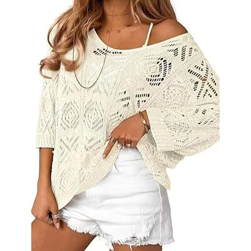 Pull femme crocheté léger pour masquer les rondeurs avec style