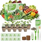 Fruivity 10 Heirloom Seeds Variety Pack - 3200+ Non-GMO Seeds for Planting Vegetables, Indoor Outdoor Garden Seed Starter Kit, Easter Unique Gift for Mother, Women, Mom, Friend, Her