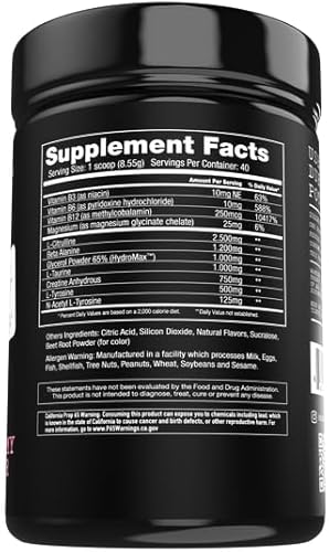 Miniatura 3 de Project #1 AMP-NOX Polvo de preentrenamiento para mayor concentración y bomba  Potenciador de energía de proteína en polvo para asistentes al