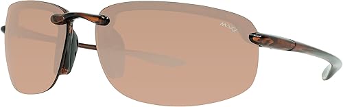 Maxx 5 - Gafas de sol HD sin montura con montura TR90 marrón tortuga, Carey