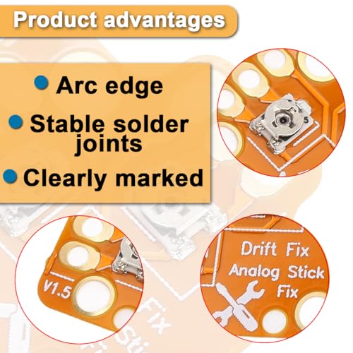 ZHUROUPU for PS5コントローラ用12ペアサムスティックドリフトフィックスモジュール修理キット、アナログスティックドリフトフィックスモッド、for PS4用ハンドルジョイスティックドリフト修理ボード、for Xbox S/X用ドライバーキット（+1.5/T6/T8）を含む。