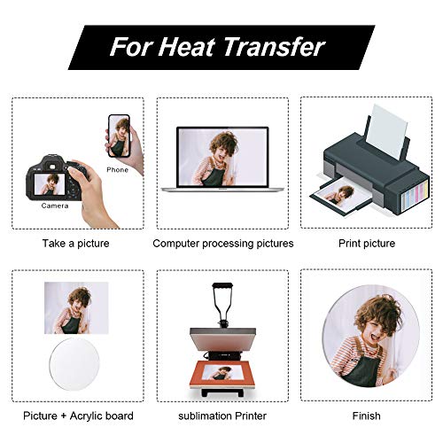 2 fogli rotondi in acrilico trasparente, 30 x 30 x...