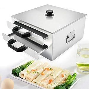 2-Layer Stainless Steel Rice Noodle Roll Vermicelli Steam Machine Cantonese Rice Noodle Rolls Machine – Intexca