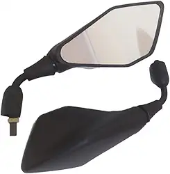 Espelho Retrovisor Modelo Mini da Z400 Haste Curta compatível com motos de Rosca Padrão Nacional Cg Xre Cb Falcon bros biz