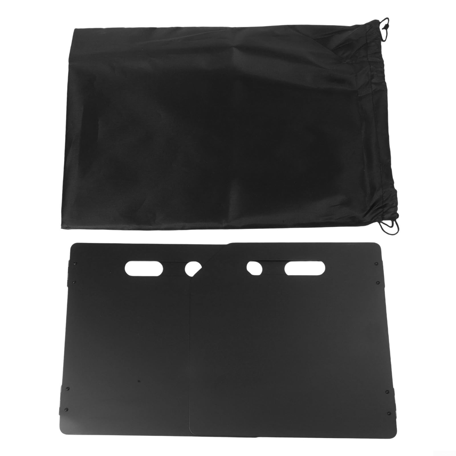 Pare-brise Pliable Pour Réchaud De Camping – Alliage Zinc-fer, Noir, Trois Volets – économique Et Stable