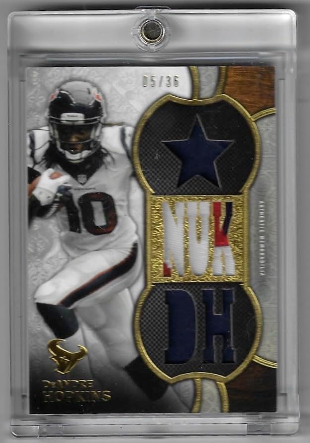 DeAndre Hopkins Serial Numbered #05/36 Triple Threads Game Used Jersey Relic Memorabilia Parallel Collectible Football Card - 2013 Topps Triple Threads Football Card #TTR-DH3 (Texans)