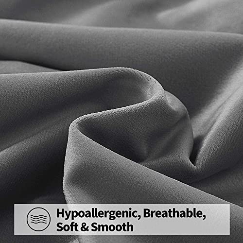 Nexcover Velvet Pillow Covers - Pack Of 2 Pillowcases, 12 X 12 Inch Throw Pillow Cover, Decorative Square Pillowcase, Soft Cushion Case, Fade Resistant Pillow Case For Bedroom, Sofa, Couch, Grey #TOP2