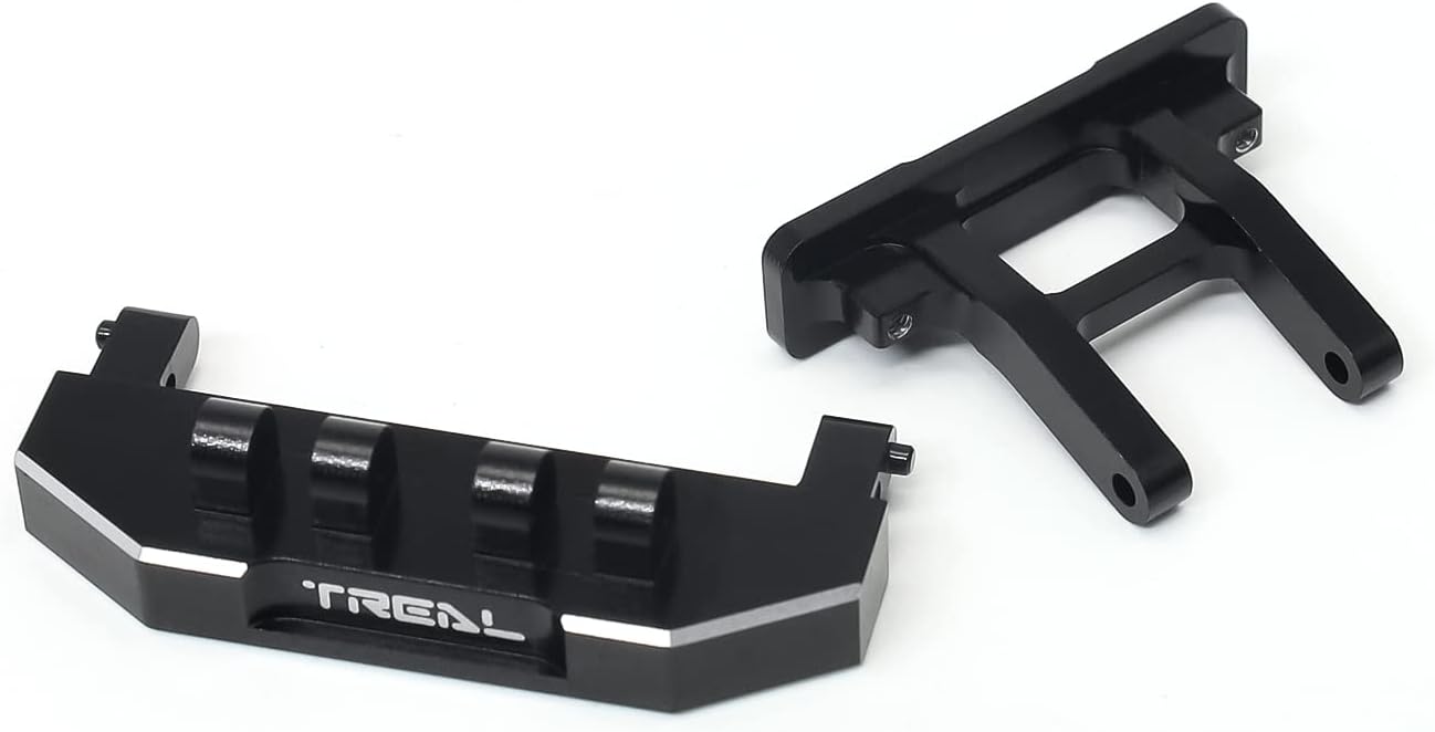 TREAL Aluminum 7075 Rear Bumper Mount for Axial SCX24 Deadbolt AXI90081 1/24 RC Crawler Car Upgrade Parts (Black)