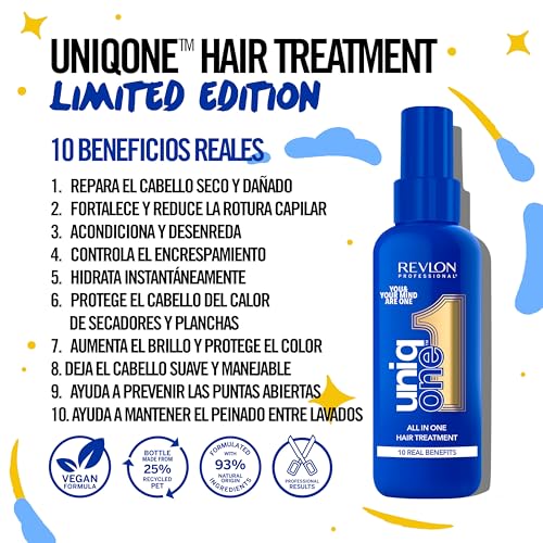 REVLON PROFESSIONAL UniqOne All in One Edición Limitada, Protector Térmico Pelo, Hidratación Profunda Cabello, Tratamiento en Spray sin Aclarado, Desenredante Pelo Mujer, 150 ml - imagen 3