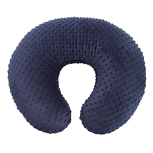 Image of iEvolve Minky Nursing Pillow Cover Breast Feeding Pillow Cover Slipcover U Shape for Baby Boy Girl,Cover Only(Navyblue)