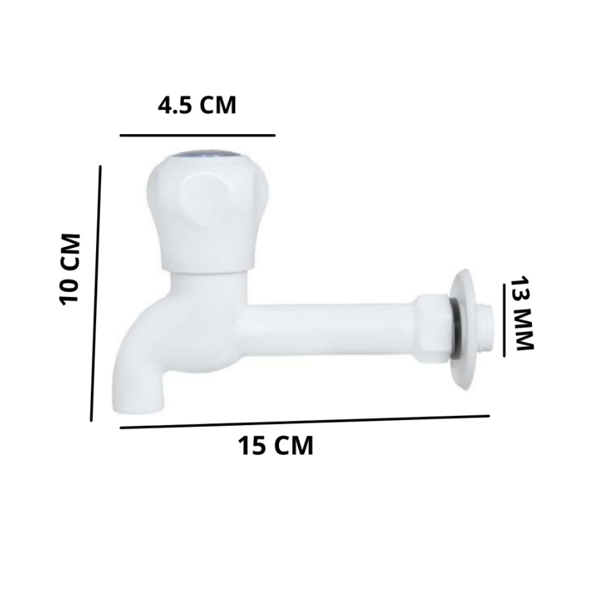 EchinTock PVC Prince Long Nose Tap for Bathroom & Kitchen | Durable Plastic Bib Tap with Extended Nozzle | Leak-Proof Water Tap for Washing Area, Garden & Utility Use 1
