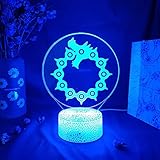 Dragon's Sin of Wrath Tattoo Manga Art Silhouettes 3D Visual Night Lamp Anime The Seven Deadly Sins Home Decoration LED Lights