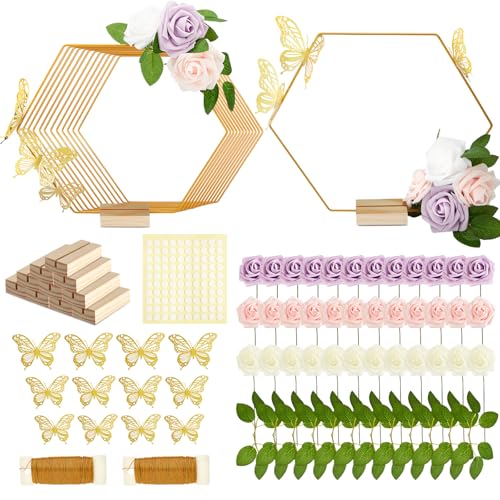 Vercraft 12 Set butterfly Metal Floral Hoop Table...