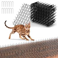 Dornengitter gegen Katzen – 12 Stück Katzenabwehrmatten (20x15cm) für Garten & draußen, effektive Tierbarriere mit Spikes aus Kunststoff zur Abwehr von Katzen, Hunden & Wildtieren