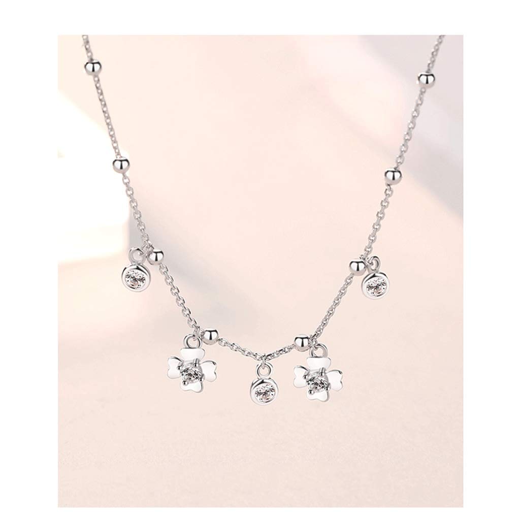 Cavigliera/Cavigliere Cavigliere Donna Quadrifoglio Argento Braccialetto alla Caviglia Fascino Perline Dainty Foot Gioielli per Ragazze e Adolescenti Estate Barefoot Beach Cavigliera Cavigliere