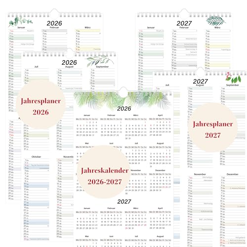 Familienplaner 2026 4 Spalten, Wandkalender Familienkalender 2026 Kalender -18 Monate Jan 2026 - Jun 2027, Planer Für Paare Und Familien, 22 x 43 cm