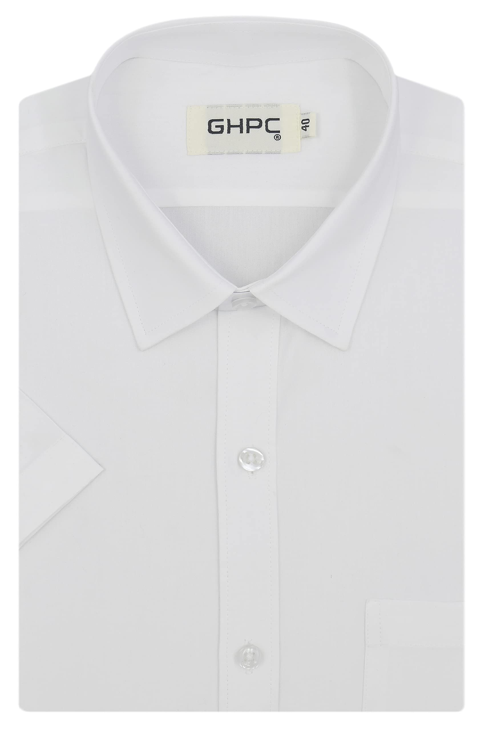 ghpc by Arihant Men's 100% Cotton Plain Solid Half Sleeves Regular Fit Formal Shirt-picture-2