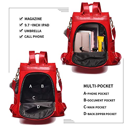 image for CHERUTY Women Backpack Purse Nylon Anti-theft Fashion Casual Lightweig