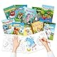 Aannanl 24 Mini Malbücher Geeignet für Kinder gealtert 2-4 und 4-8- Kleine Party Geschenke, Bulk Geburtstagsgeschenke, Geschenktütenfüller, Schulklassen Aktivitäten einschließlich Dinosaurier