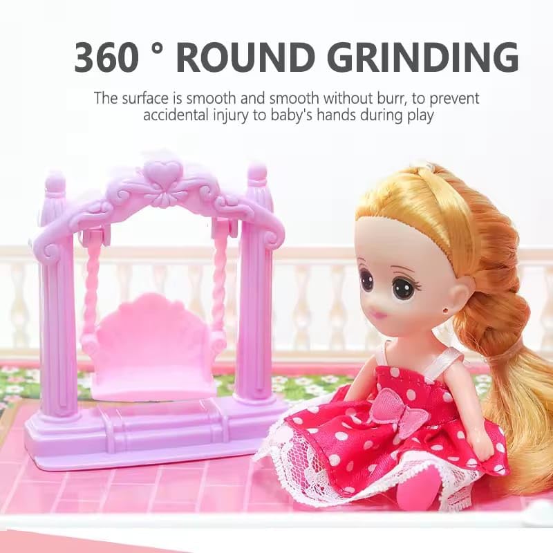 Image of Doll House for Girls Toddlers 4 Story 10 Rooms Playhouse with Dolls Toy Figures, Furnitures, Accessories, Doll House Toys Gift for Kids Gift for for 3 4 5 6 7 8 9 10 Year Old (Standard Edition)