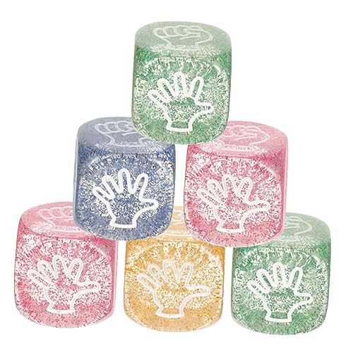 Toddmomy 6 Piezas Dados Fiesta de Dados Juguete y Herramienta Reuniones Familiares y Celebraciones Color Aleatorio